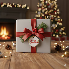 Papel De Presente Festive Silver Glow Christmas Gift