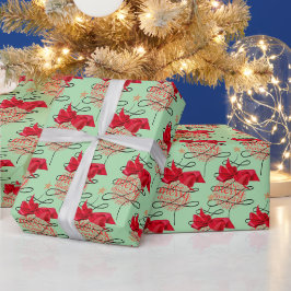 Papel De Presente Festivo Bauble no Natal
