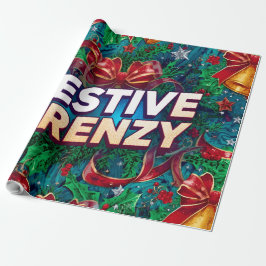 Papel De Presente Festivo Frenzy Maximalist Holiday