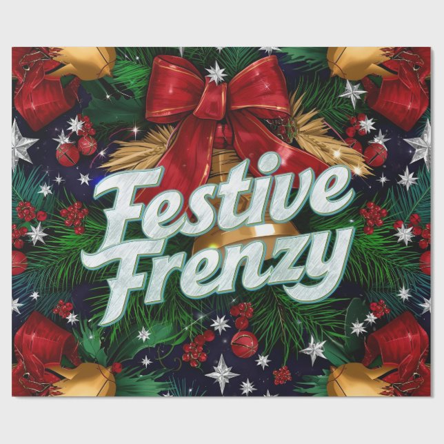 Papel De Presente Festivo Frenzy Maximalist Holiday (Aberto)
