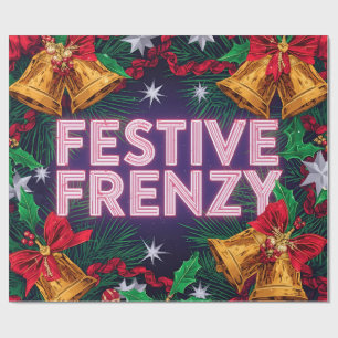 Papel De Presente Festivo Frenzy Maximalist Holiday