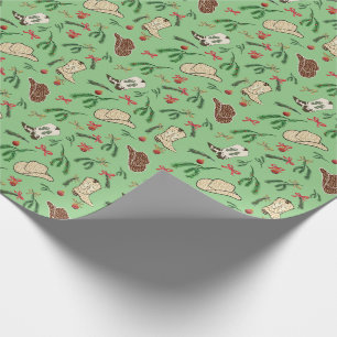 Papel De Presente Festivo Holiday Cowboy Rodeo Pattero Sage