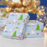Papel De Presente Festivo Llama Papel de Moldagem de Natal<br><div class="desc">Festivo Lama Celebra o Natal deste ano com este alegre, brilhante e colorido Llama festivo. Esta lindíssima lhama é um carregando de pacotes de Natal para a festa de Natal deste ano. Design perfeito para uma reunião memorável de férias/inverno. O design é completamente personalizável. Veja o papel de coordenação e...</div>