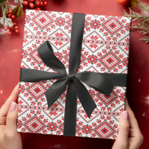 Festivo Red Black Classic Fair Nórdica Isle Motif