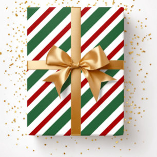 Papel De Presente Festivo Verde Vermelho Elegante - Natal