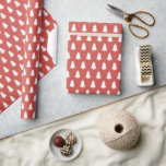 Papel De Presente Festivo Vintage Red White Christmas Tree<br><div class="desc">Papel de embrulho de Natal moderno e simples, com padrão branco de árvore de Natal, sobre fundo vermelho de vintage, papel festivo na moda escandinavo para todos os presentes de Natal. Desenvolvido exclusivamente para você pelo Happy Dolphin Studio. Se precisar de ajuda ou produtos correspondentes, entre em contato conosco em...</div>