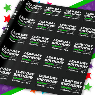 Papel De Presente Fev 29 Ano Leap Aniversário 50% Dia do Leap de Car