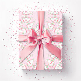 Papel De Presente Fez Starburst Trellis in Pink and Green
