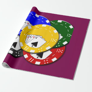Papel De Presente Ficha de Poker