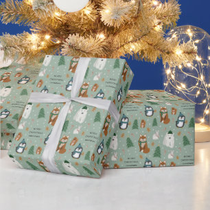 Papel De Presente Ficheiros de inverno bonitos personalizados no Nat