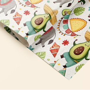Papel De Presente Fiesta Avocado & Donkey Delight