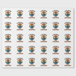 Papel De Presente Figura Paterna Engraçada Camisa Vintage Humor Pai
