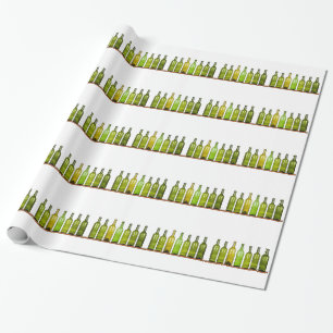 Papel De Presente Fileira das garrafas