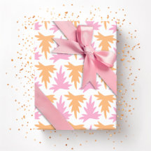 Fileira de Acanto em Rosa e Laranja