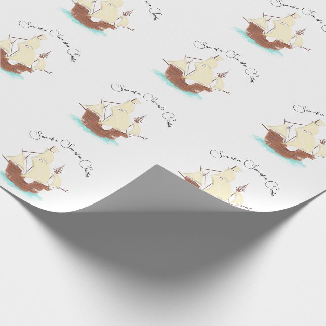 Papel De Presente Filho de um pirata marinheiro (Ponta)