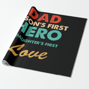 Papel De Presente Filho do pai Primeiro Herói Pais do Amor