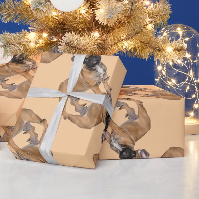 Papel De Presente Filhote de Bulldogue Francês (Feriados)