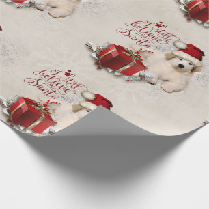 Papel De Presente Filhote de cachorro do Xmas de grandes Pyrenees
