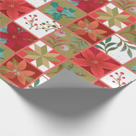 Papel De Presente Filme de Flor nas Estrelas de Natal