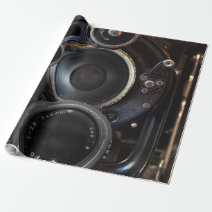 Papel De Presente Filme de Lente Vintage com Fotografia de Câmera An