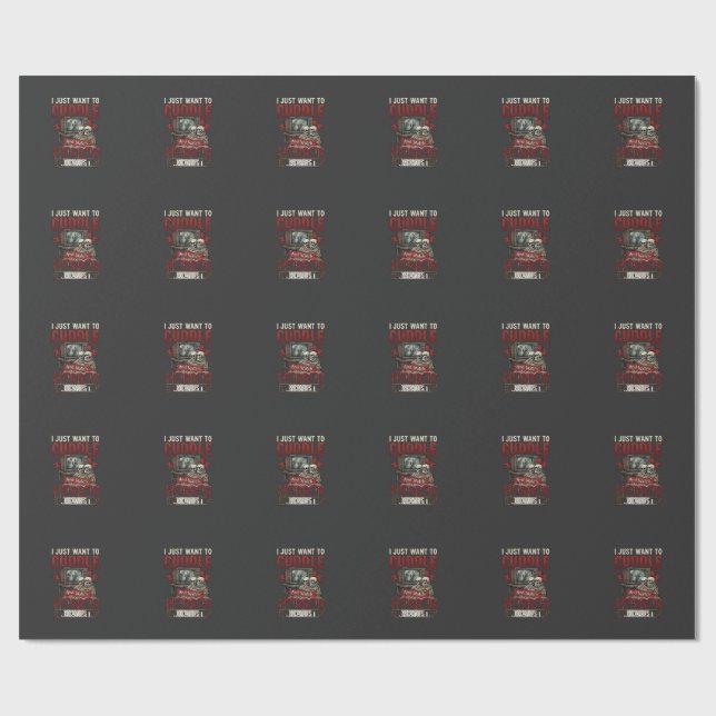 Papel De Presente Filmes de Terror Aconchegantes Mon Halloween Crâni (Aberto)