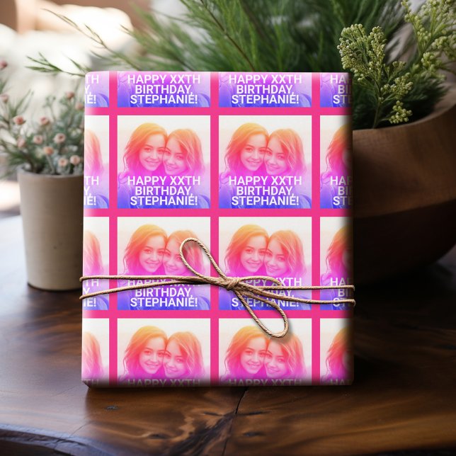 Papel De Presente Filtrar Automaticamente Foto para Paradeiro Person (Personalized Photo Wrapping Paper)