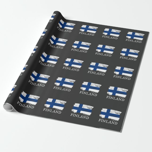 Papel De Presente Finlândia (Desenrolado)