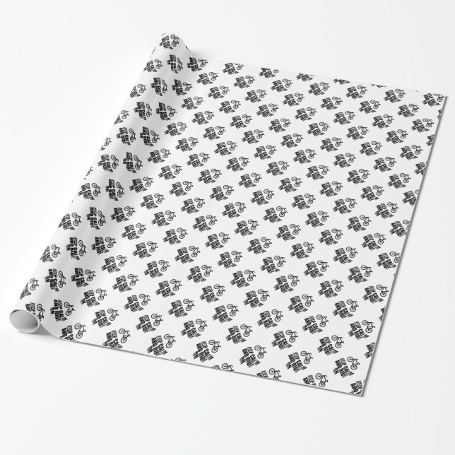 Papel De Presente Fique calmo e ande (Desenrolado)