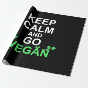 Papel De Presente Fique Calmo E Vá Vegan