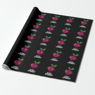 Papel De Presente Fique Engraçado Veggie Beet Dark BG