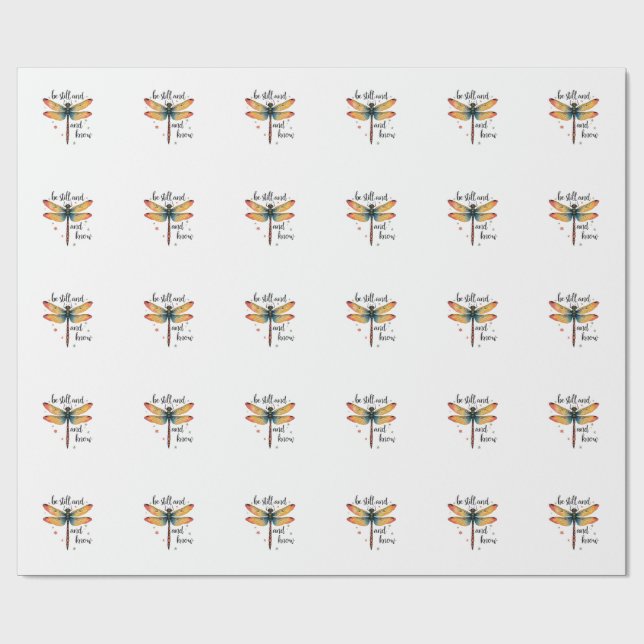 Papel De Presente Fique parado e conheça Floral Dragonfly Christian  (Aberto)