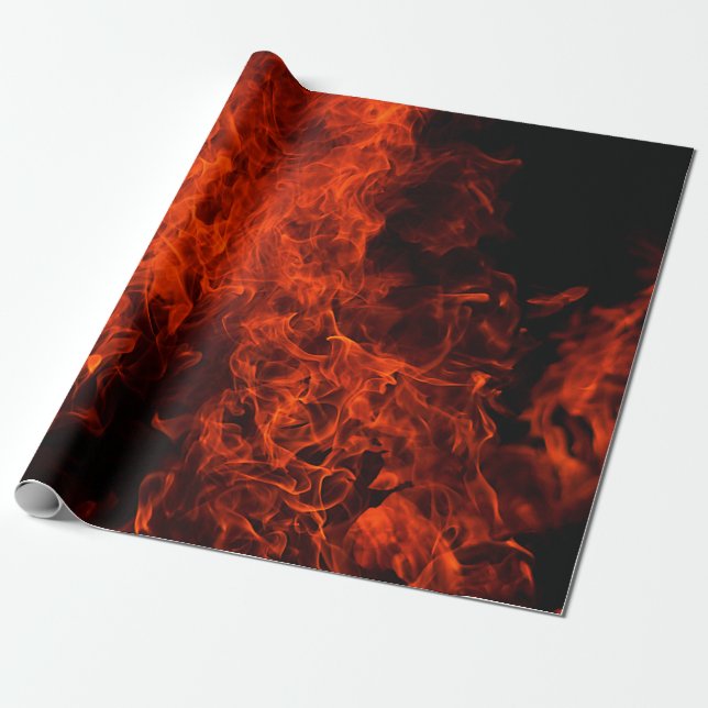 Papel De Presente Fire background flame black hot (Desenrolado)