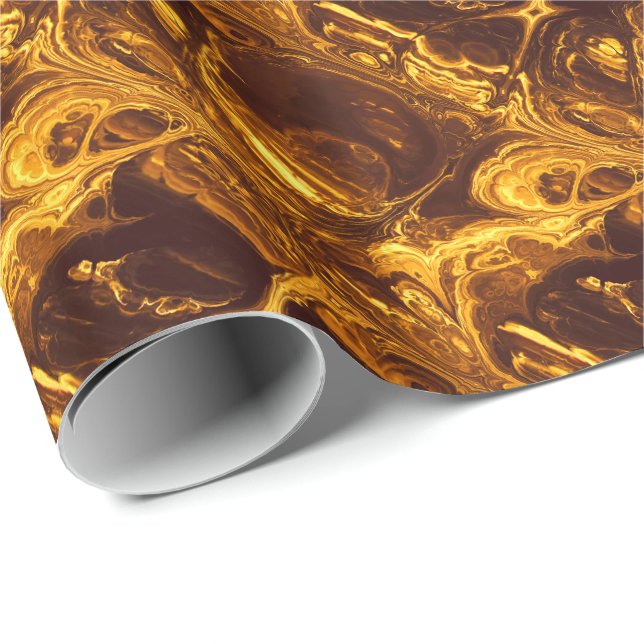 Papel De Presente Fire Fractal Art 1 (Ponta do rolo)
