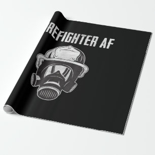 Papel De Presente Firefighter AF  Máscara de gás  Bombeiro engraç