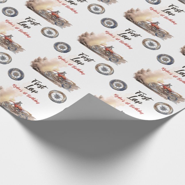 Papel De Presente First Lap Little Racer 1st Birthday (Ponta)