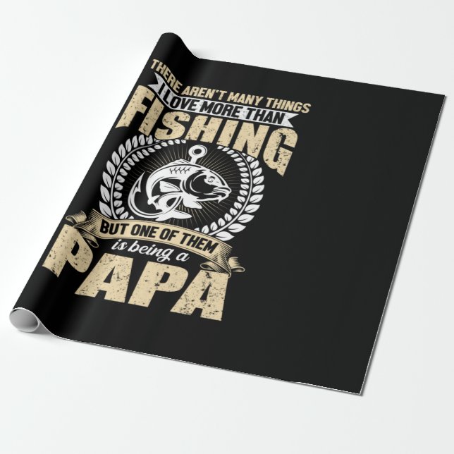 Papel De Presente Fisher Art I Love More Than Fishsing (Desenrolado)