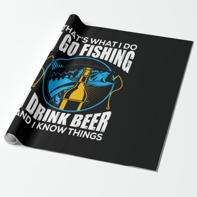 Papel De Presente Fisher Eu Vou Pescar Eu Bebo Cerveja (Desenrolado)