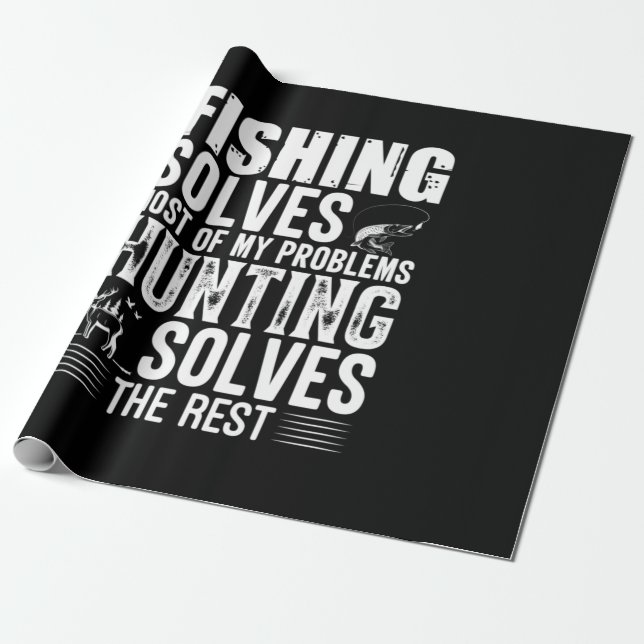 Papel De Presente Fisher Fishing Solves Most Of My Problems (Desenrolado)