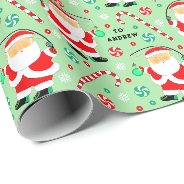 Papel De Presente Fishing Holiday Gift (Ponta do rolo)