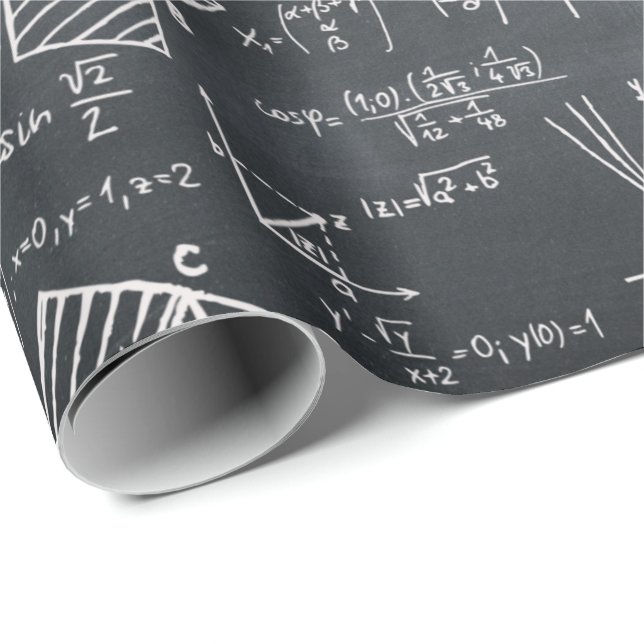 Papel De Presente Física de Matemática no Blackboard Geegy Gift para (Ponta do rolo)