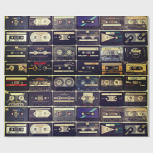Papel De Presente Fita cassete vintage dos anos 80