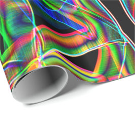 Papel De Presente Fita colorida de néon que sobrou atravessada e sob