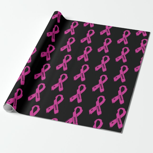Papel De Presente Fita rasgada/Bastão...Cancer da mama (Desenrolado)