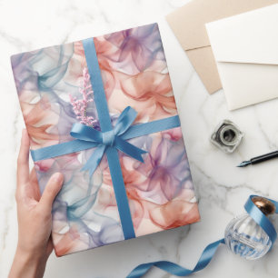 Papel De Presente Fitas de Arco-Íris em Branco 