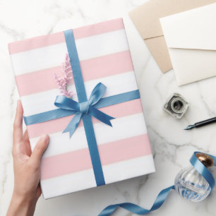 Papel De Presente Fitas Rosa