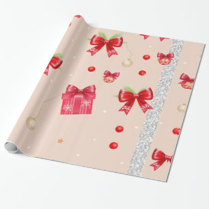 Papel De Presente Fitas Vermelhas