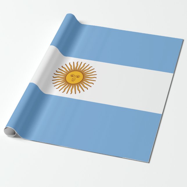 Papel De Presente Flag of Argentina (Desenrolado)