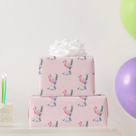 Papel De Presente Flamingo