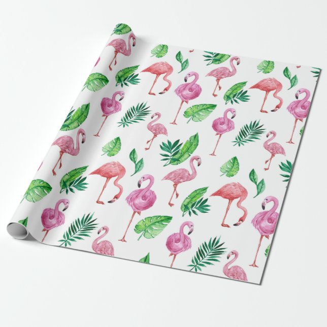 Papel De Presente Flamingo (Desenrolado)