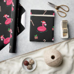 Papel De Presente Flamingo Christmas<br><div class="desc">Flamingo,  Papel de Vestido de Natal.</div>